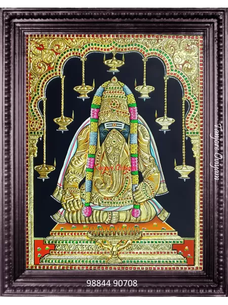 Traditional Karpaga Vinayagar Tanjore Painting